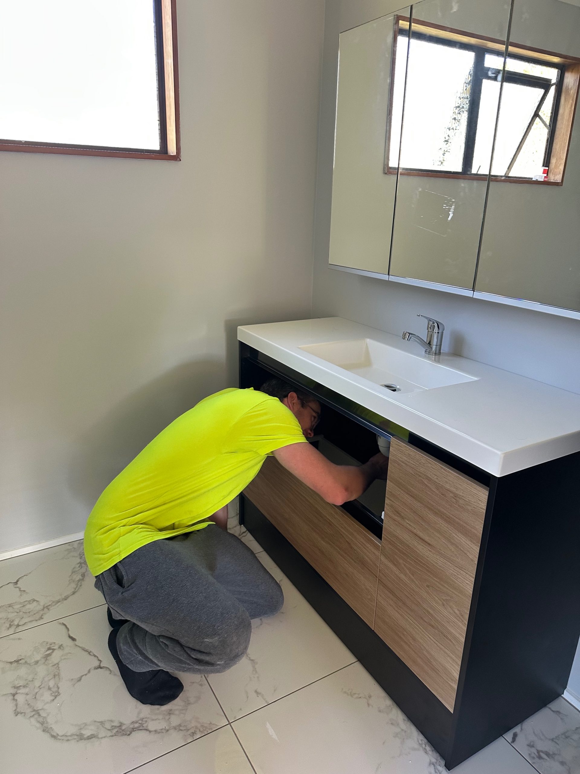 Plumbing work in progress